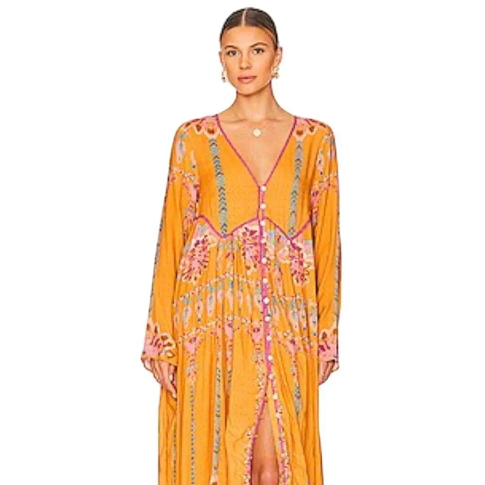 Free People Foley Dress Daylight Combo Dress And Under Dress Bohemian Size M
